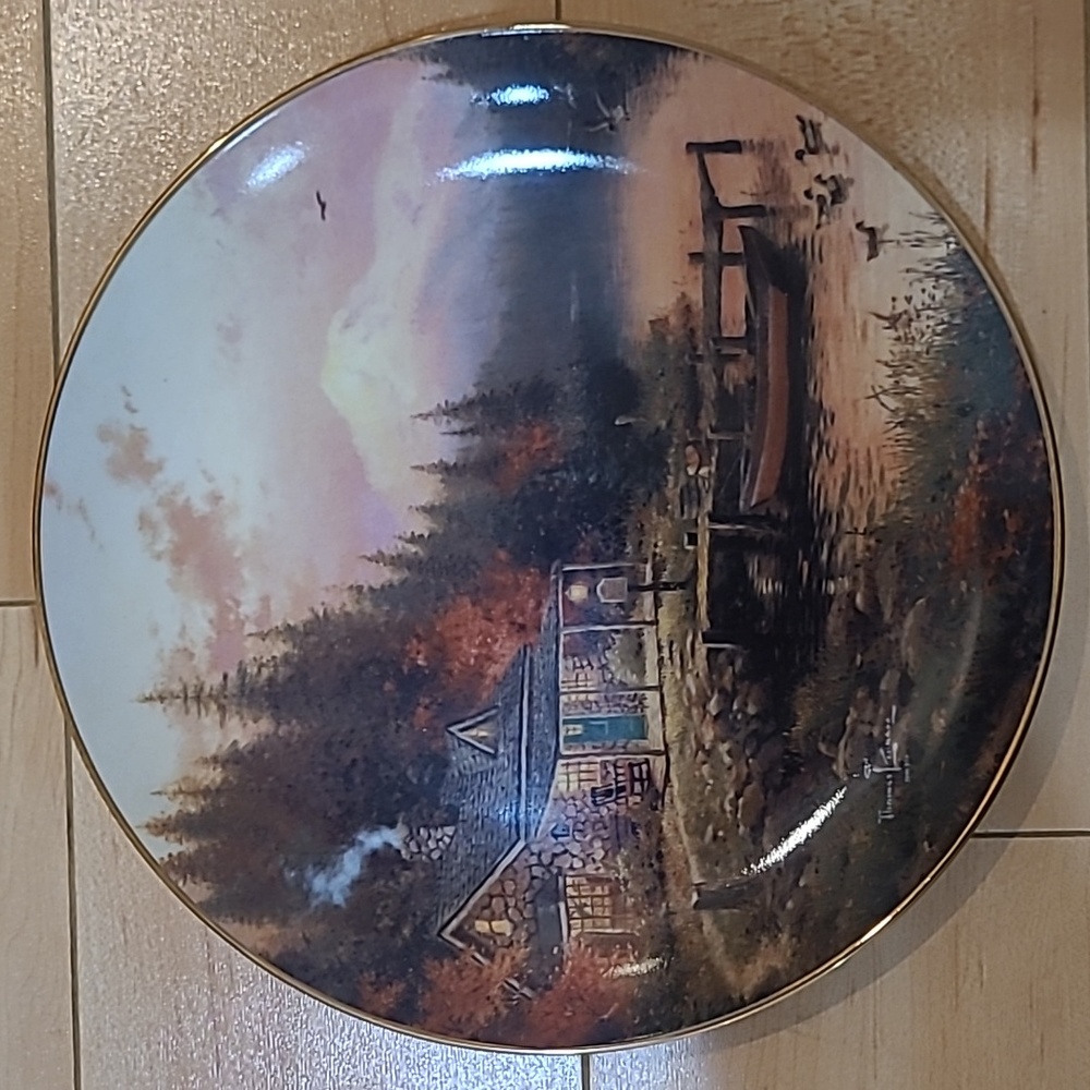 "End of a Perfect Day" plate by Thomas Kinkade, 1994